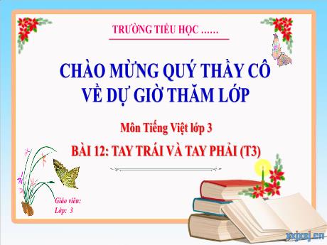 Bài giảng Tiếng Việt 3 (Kết nối tri thức) - Bài 12: Tay trái và tay phải (Tiết 3)