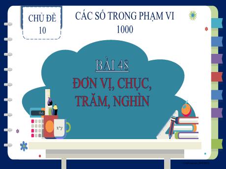 Bài giảng Toán 2 - Chủ đề 10 - Bài 48: Đơn vị, chục, trăm, nghìn