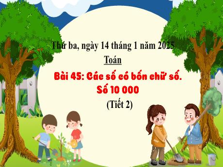 Bài giảng Toán 3 - Bài 45: Các số có bốn chữ số. Số 10 000 (Tiết 2) - Năm học 2024-2025