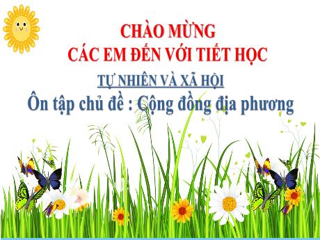 Bài giảng Tự nhiên và Xã hội 2 - Ôn tập chủ đề: Cộng đồng địa phương