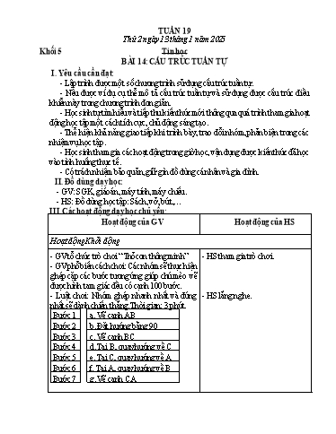 Giáo án Công nghệ + Tin học Lớp 3+4+5 - Tuần 19 - Năm học 2024-2025