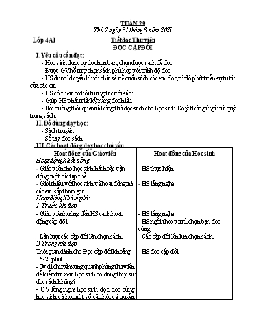 Giáo án Công nghệ + Tin học Lớp 3+4+5 - Tuần 29 - Năm học 2024-2025
