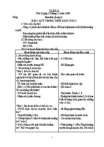 Giáo án Đạo đức + Tiếng Việt Lớp 2+3 - Tuần 1 - Năm học 2024-2025