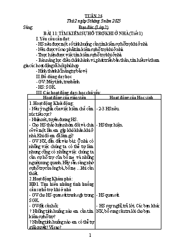 Giáo án Đạo đức + Tiếng Việt Lớp 2+3 - Tuần 25 - Năm học 2024-2025