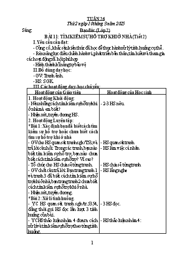 Giáo án Đạo đức + Tiếng Việt Lớp 2+3 - Tuần 26 - Năm học 2024-2025