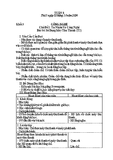 Giáo án Mĩ thuật + Giáo dục thể chất Lớp 1+2+3 (Kết nối tri thức) - Tuần 8 - Năm học 2024-2025