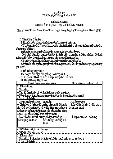 Giáo án Mĩ thuật + Giáo dục thể chất Lớp 1+3 (Kết nối tri thức) - Tuần 17 - Năm học 2024-2025