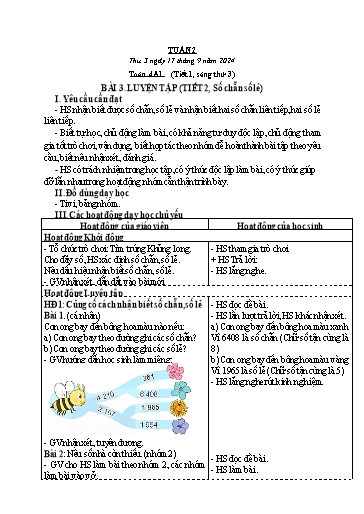 Giáo án Toán Lớp 4+5 (Kết nối tri thức) - Tuần 2 - Năm học 2024-2025
