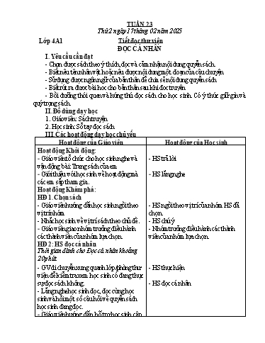 Giáo án Toán + Tiếng Việt + Tự nhiên và Xã hội Lớp 1+3+4 (Kết nối tri thức) - Tuần 23 - Năm học 2024-2025