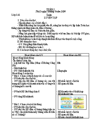 Giáo án Toán + Tự nhiên và Xã hội +Tiếng Việt Lớp 1+3+4 (Kết nối tri thức) - Tuần 2 - Năm học 2024-2025